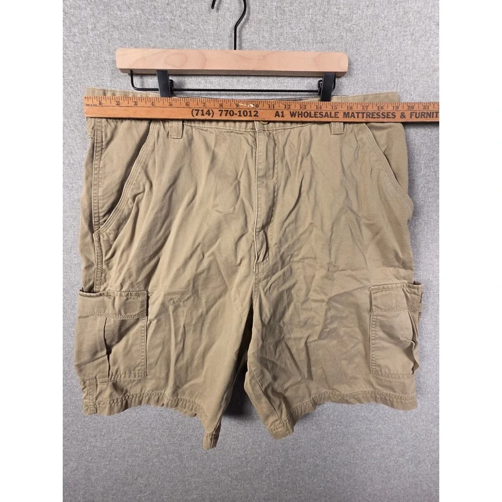 Wrangler Hero Mens 40 Tan Khaki Cargo Shorts Cotton Twill 60CMWGR